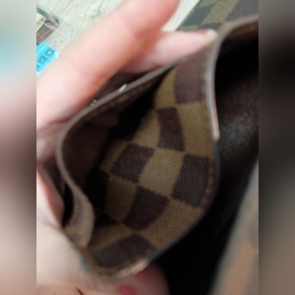 Authentic Louis Vuitton Damier Ebene Coated Canvas Leather Sarah Long Wallet - Picture 13 of 16